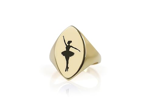 Bague de ballet en or 14k personnalisée anti-ternissement