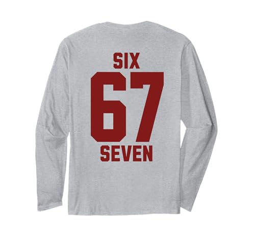 67 Six Seven Sport Design on Back. 6 7 Meme Men Women Kids TVc