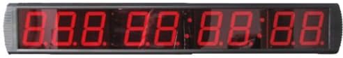 AZOOU Large Size 4-inch 9 Digits LED Countdown/up Clock Days Event Timer for Race Games LED Days Countdown Clock with Red Color