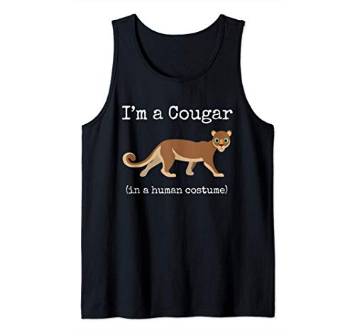 Cougar Costume I'm a Cougar in a Human Costume Funny Camiseta sin Mangas