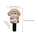 predolo Soft Monkey Golf Wood Driver Headcover, Golf Shaft Protector Long Neck Wrap, Light Brown