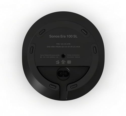 Image of Sonos Era 100 SL - Compact, Microphone-Free Speaker with WiFi, Bluetooth - Black