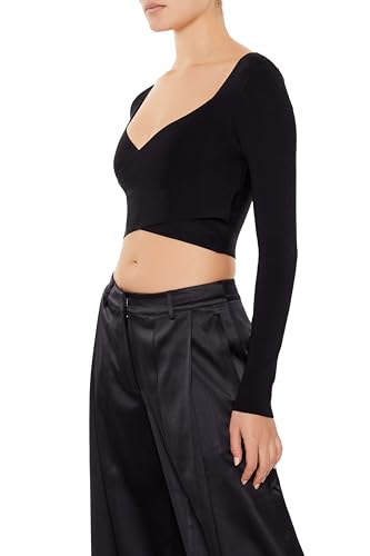 Forever 21 Women's Sweater-Knit Crossover Crop Top4