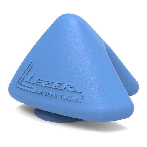 レザー 大型トリガーマッサージポイント 手動マッサージボール ヒップフック 筋肉のこりをほぐすツール 8.9 x 7.6cm（ブルー）