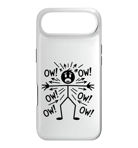 Stick Man Figure Pain Expression Humor Old Aching Guy Case for iPhone Air