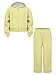 Hansber Kids Girls Fashion School Tracksuit Long Sleeve Zipper Hooded Jacket Elastic Waist Wide-Leg Pants Set Yellow 11-12 Years