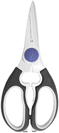 HENCKELS Heavy Duty Kitchen Shears Stainless Steel Black, Multi-Purpose Serrated Scissors That Come Apart