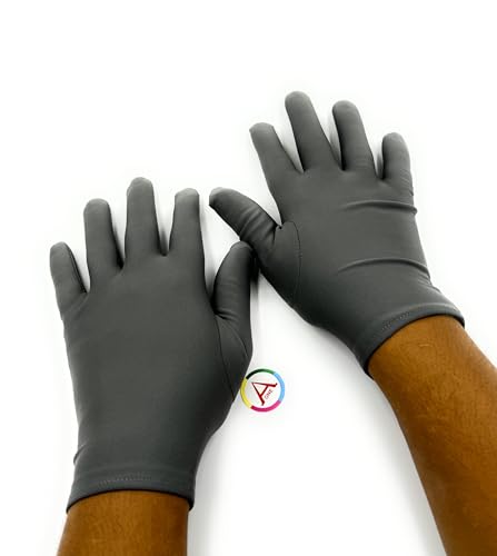 Image of Aone Premium Microfiber Lint Free Grey Hand Gloves 1 Pair Anti-Smear /Anti-Fingerprint for Quality Check /Scratch-free Handling for Jewellery /Diamond /Gemstone, Watch Boutique, Sun & Dust Protection