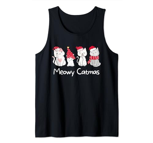 Meowy Catmas Simpatico gatto natalizio - Merry Catmas Canotta