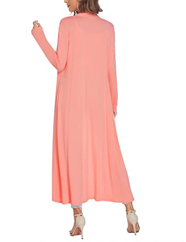 Image of Bluetime Women Floor Length Open Front Cardigan