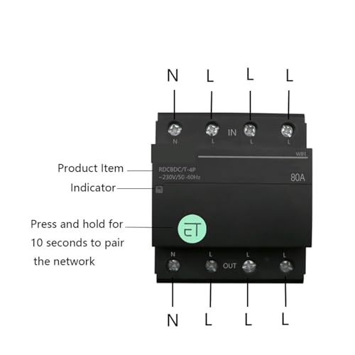Disjoncteur WIFI triphasé 63A interrupteur connecté Tuya - 5