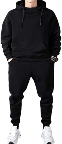 （19:30時点） [Yezai] ジャージ メンズ 上下セット スウェット 上下 スエット パーカー 秋服 大きいサイズ スポーツウェア ジョガーパンツ トレーニングウェア ランニングウェア 秋 冬 春服 ブラック L