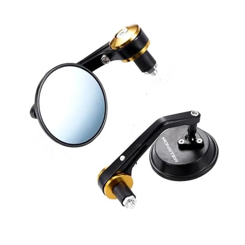Rückspiegel Set Motorrad-Lenkerendenspiegel Für Ducati Monster 695 696 796 797 821 1100 1200 1200S 1200R Lenker-Seitenspiegel Mit Gewindebolzen Motorrad Spiegel Seitenspiegel(Farbe 1)