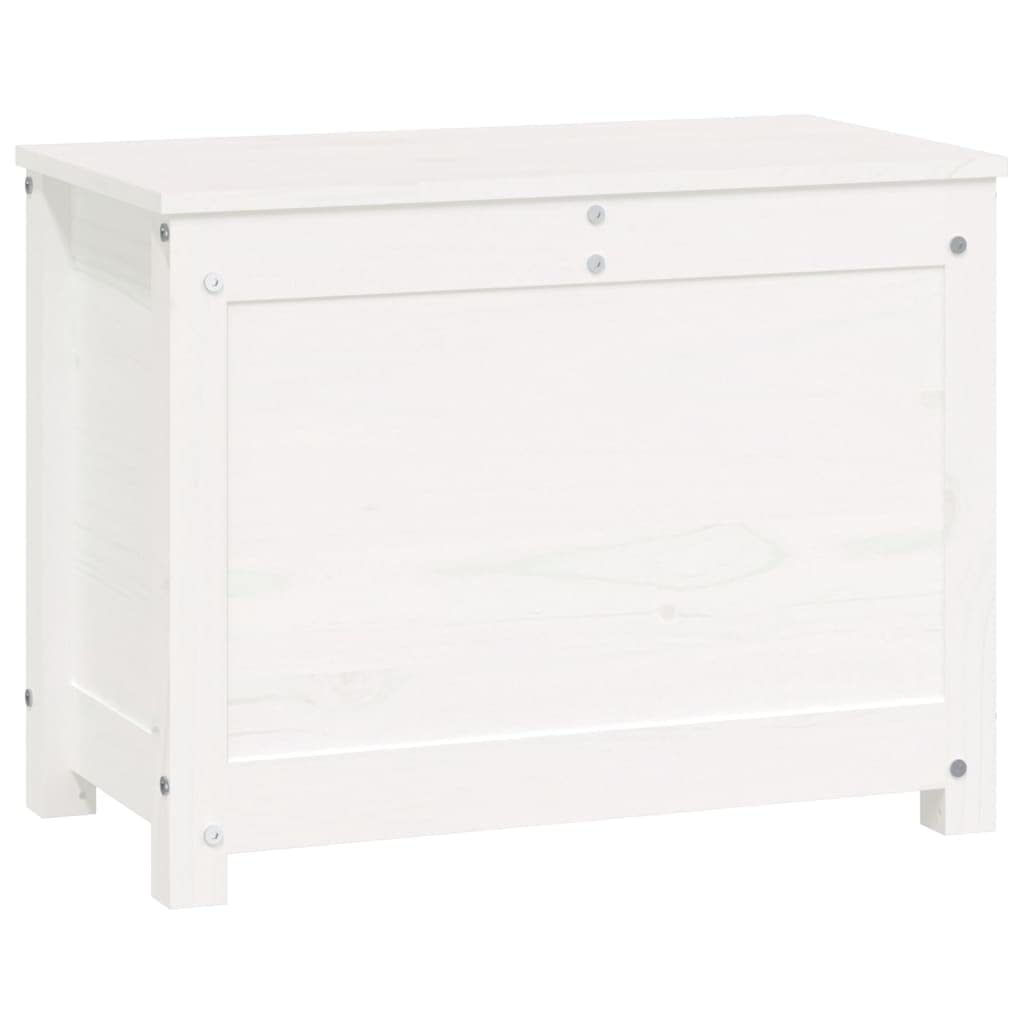 vidaXL Contenitore Portaoggetti Bianco 60x32x45,5cm Massello di Pino