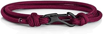 Eighty Eight Degrees - Carabiner Climbing Bracelet - Made from Stainless Steel and Paracord Rope - Handmade in The UK - Adjustable Rope Bracelet for Men - Waterproof Climber Bracelet