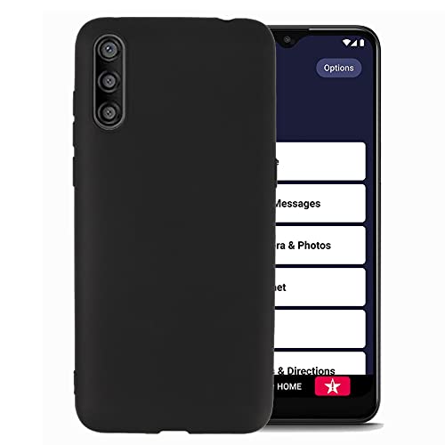 for Jitterbug Smart3 / Lively Smart Smartphone Case, Black Slim Flexible Silicone TPU Case with Reinforced Corners Shock Absorbing Resilient Rubber Protective Case Cover for Jitterbug Smart 3
