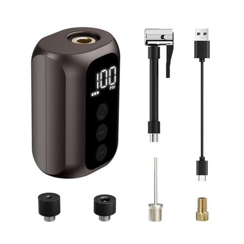 Mini inflador de neumáticos portátil de 100 PSI con pantalla digital para bicicletas 3