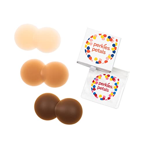 Perkies Petals Nipple Pasties For Women - Hypoallergenic Adhesive, Matte Nipple Covers (Reusable and Washable)2