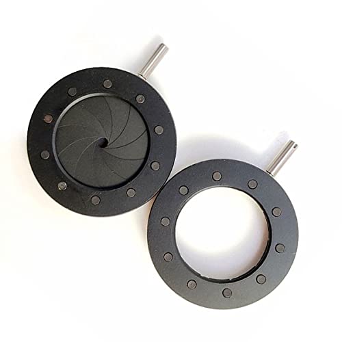 Microscope 1-16mm Metal Iris Diaphragm Zoom Aperture Optical Condenser 10 Blades Metal iris Diaphragm Camera Microscope Parts Adapter