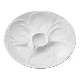 Maine Man Oyster Plate, Fine Porcelain, 6-Well Serving Dish For Preparing And Enjoying Oysters And Sauces