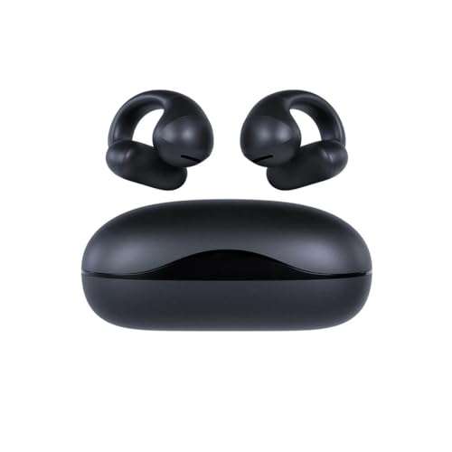 Image of Happy Plugs Clip OWS Headphones - True-Wireless Open Ear Headphones - With ENC (Environmental Noise Cancellation) - Black Finish - Up to 20 Hours Battery Life - Bluetooth V5.4 - Fast Charge