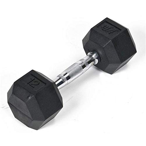 Jfit Rubber Hex Dumbbells, Single, 12 Lb #TOP17