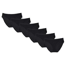 Amazon Essentials Women’s Cotton Bikini Brief Underwear (Available in Plus Size), Multipacks