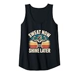 Funny Gym Quotes Sweat Now Shine Later Gym Shirt