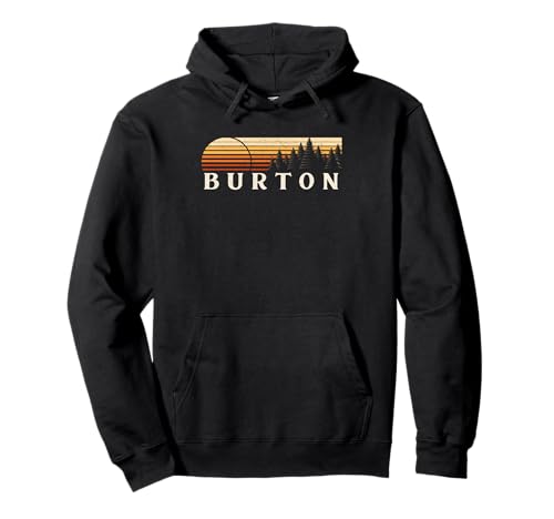 Burton, SC Evergreen, Vintage-Stil, Sonnenuntergang, Achtzigerjahre, Retro Pullover Hoodie
