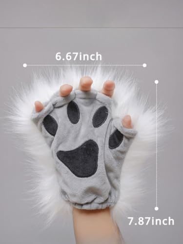 Cat Paw Gloves Therian Paws Therian Gear Therian Stuff Furry Paws Cosplay Fluffy Mittens Cute4