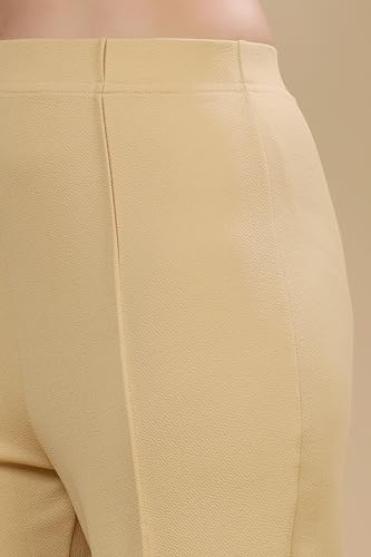 Image of Women's Polycotton Comfort Fit Straight Trousers - Lightweight, Flexible & Skin-Friendly Pants for Work, Travel & Casual Style