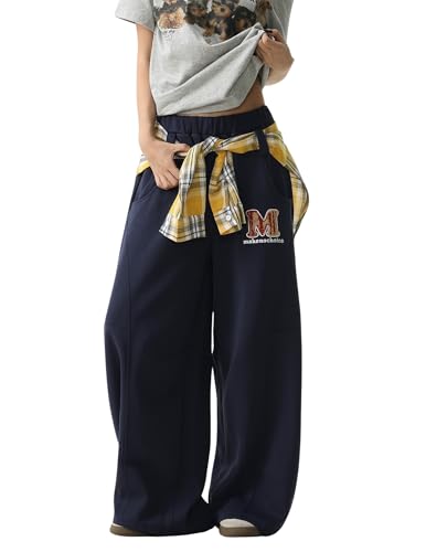 Aelfric Eden Baggy Barrel Sweatpants Women Plaid Belt Shawl Wide Leg Pants Casual Unisex Y2K Elastic Lantern Trouser Pants2