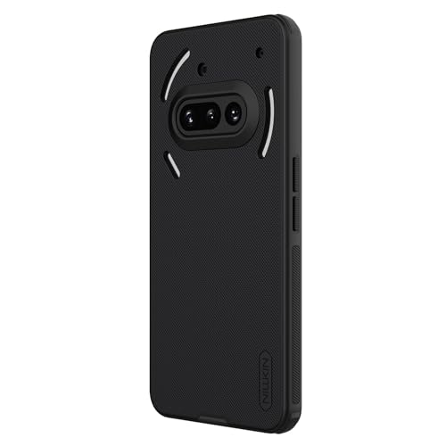 Image of Nillkin Case for Nothing Phone 3A (6.7 inch Inch) Super Frosted Shield Pro Hard Back Soft Border (PC + TPU) Shock Absorb Cover Raised Bezel Camera Protect PC Black Color
