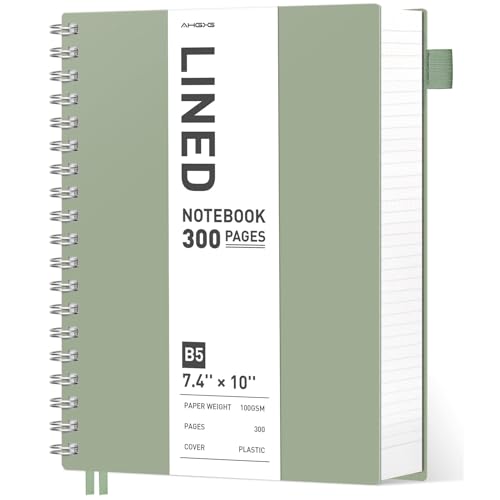 Carnet à spirales B5 avec papier épais 100g anti-bavure et couverture rigide verte