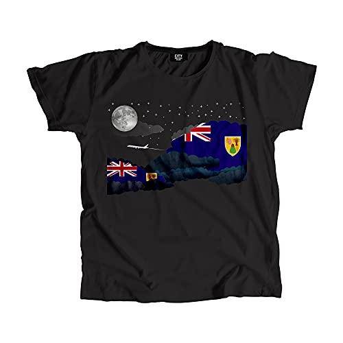 T-shirt Turks and Caicos tissu premium unisexe imprimé nuages artistiques