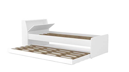 Double Bed From Politorno White 2510, Single Size