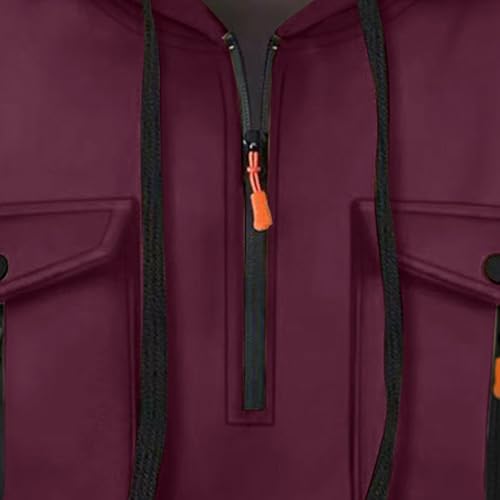 Travel Hoodie Men Long Sleeve Casual with Pockets Tactical Winter Big and Tall Outdoor Work Fall Clothes Workout Sweatshirt4