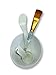 Facial Clay Mask & Mud Mask Mixing Silicone Bowl & Tool Set- 40% OFF DIY with Gold Bag, Brush, White Spatula, Measuring Spoons| For Deep Pore Cleansing With Secret Indian Healing Bentonite Clay Mask
