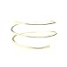 HUNO Minimalist Metal Punk Spiral Coil Upper Arm Cuff Open Arm Bracelet Armlet Adjustable Hammered Wrap Armband Bangle for Women-2pcs gold