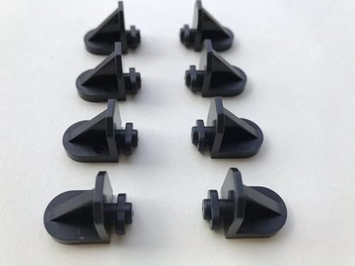 Twist-in Shelf Support Pins for Kitchen Cabinets, Bookcases, Shelves - 8 Pack Black