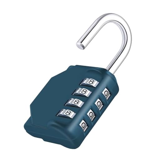 ZHEGE Combination Padlock for Locker, Code Padlock Outdoor or Fence Gate, Sheds, 4 Digit Number Lock for Gym Locker, School Locker (Dark Green)
