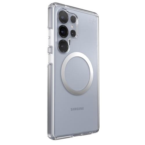 Speck Samsung Galaxy S25 Ultra Case - Magnet Case,13-Foot Drop Protection,Anti-Yellowing-Samsung S25 Ultra Case Magsafe-Raised Bezel & Enhanced Buttons -Presidio Perfect-Clear -Clear/Chrome(Pack of 1) - image 4
