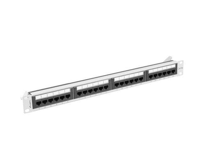 Patch Panel 24 Ports Cat.6A Lanberg PPUA-1024-S Panneau Brassage RJ45 1U Gris