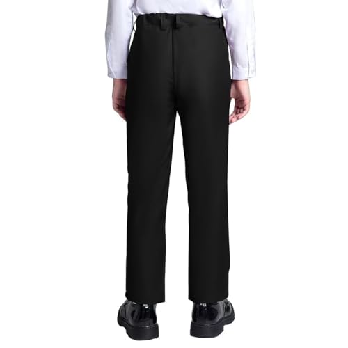 DHTS Boys Dress Pants (Size 2-20 Years) Slim Fit Uniform Pants for Toddler & Teens2