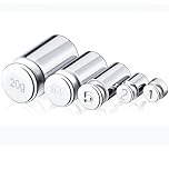 Yeenano Calibration Weight,5 pcs for Scale Calibration Weights with Chrome Plating Stainless Steel Digital Scale Balance Pocket Calibration Weight for Jewellery Laboratory Kitchen Scale 1 2 5 10 20g