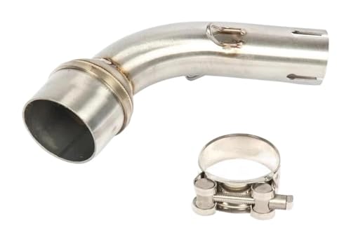 Motorrad Auspuff Schalldämpfer Für Yamaha Für YZF Für R25 R3 Für MT-03 51-mm-Auspuffanlage Mit Verbindungsstück, Modifiziertem Slip-On-Mittelrohr(Type A)