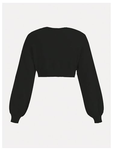 Image of GORGLITTER Women's Cherry Button Up Cropped Cardigans Long Sleeve Open Front Lightweight Dressy Sweaters