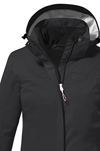 killtec Damen Funktionsjacke/Outdoorjacke mit abzippbarer Kapuze KOS 133 WMN JCKT, schwarz, 40, 38383-000