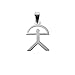Pendentif Indalo argent 925m 20mm Sterling. Rabot