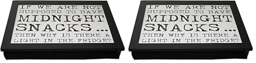 Image of Vintage Quote Lap Tray ~ 43X32 Black Laptray With A Bean Bag Base (Pack of 2)